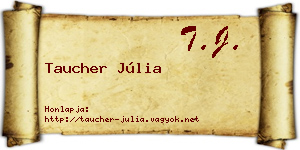 Taucher Júlia névjegykártya
